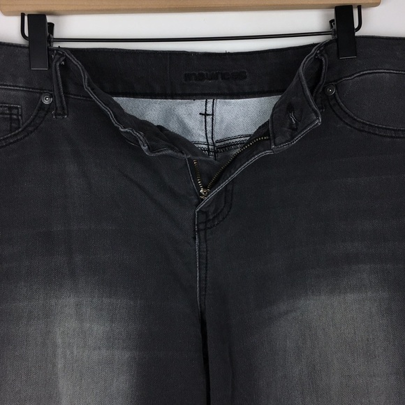 MAURICES Jeans Skinny Jeggings High Rise Faded Grey Black Wash Stretch Size XL-R - Picture 3 of 11